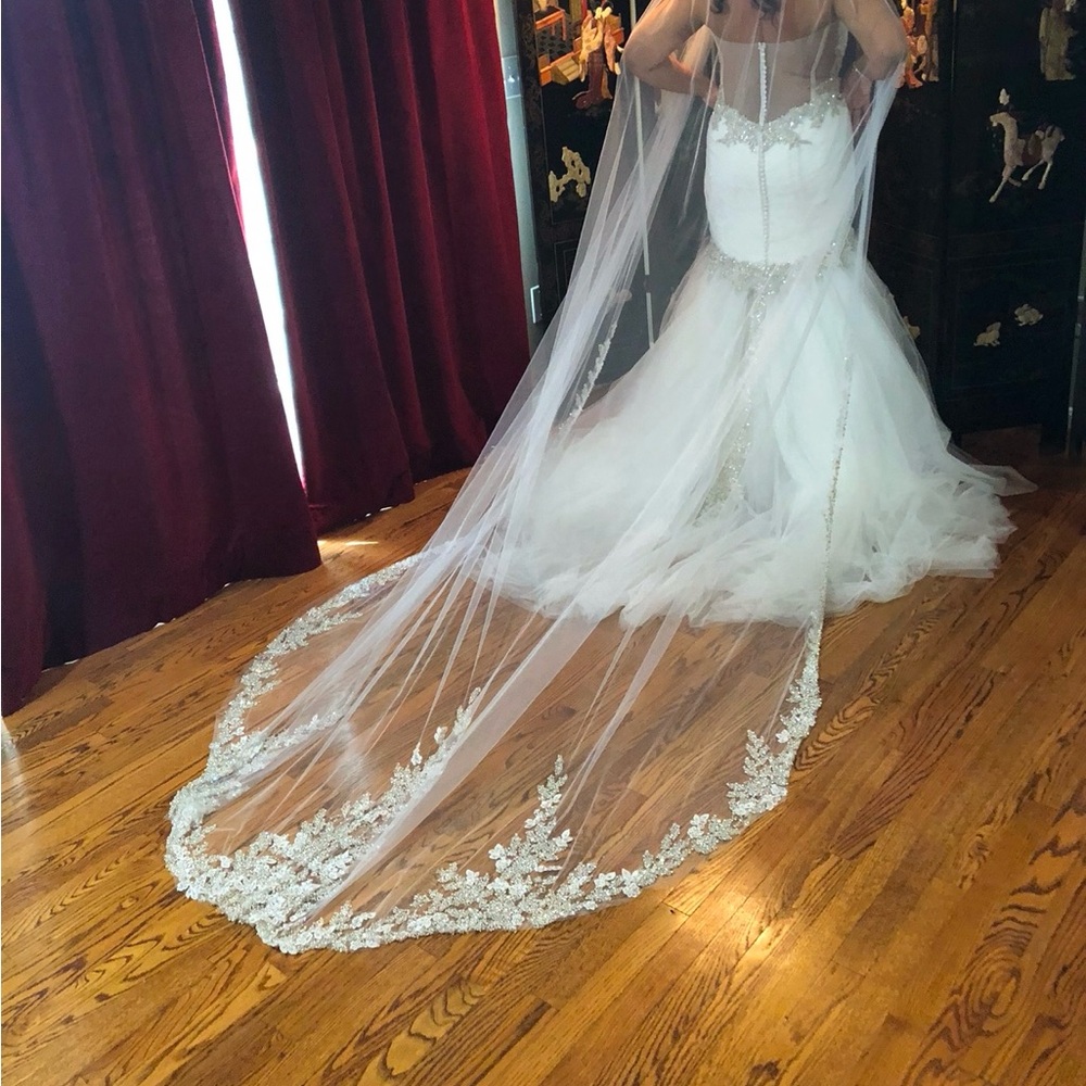 Elegant White Cathedral Wedding Veil